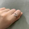 Women Band Tiifeany Ring Jewelry s925 All Body Sterling Silver Heart Fashion Versatile Personalized New Womens Edition