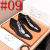 15style Black Designer Dress Shoes Men Man Lexury Man Office Business Wedding Sapatos formais de renda para cima