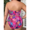 Nieuwe grote gesplitste print Strapless Backless High Tailed Sexy en modieuze bikini-vrouwen