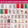 DrawString Christmas Bag 500 st/Lot Factory Partihandel Santa Sack Festive Party Kids Supplies Styles For Canvas Bags Gift