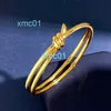 New Ttt-family Knot Bracelet for Women with Double Layer Smooth Surface and Minimalist Ins Design Cross Twisted by Yang Mi