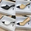 Heels Designer Shoes Woman Designer Pearl Pump Heeled Slingback Heel Pumps Leather Cap Toe Beige White Bridesmaids Black Formal Heels for Ladies s Original Quality