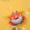 Kum Oyun Su Eğlenceli Kabarcık Yengeç Küvet Oyuncak Otomatik Üretici Bebek Banyosu Müzik Makineli Çocuk Makinesi Q240426
