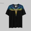 Korrekt version av MB Short Sleeved Mens and Womens Par outfit Colorful Wing Feather T-shirt Marcelo Trendy Brand Classic Half HHZC