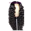 Parrucca femmina nera media piccola consistenza riccia lunga copertura per capelli in fibra chimica ondulata