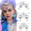 Transfert de tatouage Hot 3D Crystal Tattoo Face Autocollants Royaux en rabitation Diamond Tattoos Tattoos Bar Music Festival Cosplay Maquillage Masquerade 240426