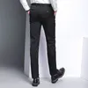 Herrenhosen 2024 Marke Winter Elastichose Casual Mode für männliche Mitte des Alters Wollschuhe Hose hinzufügen