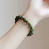 Grönt sandelträ armband naturligt trä doft varaktiga handhållna tvinnade pärlor män kvinnliga par hand sträng buddha pärla yoga 240424