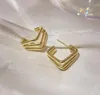 Hoop Huggie Gold Color Small Metal Earrings For Women Multi Layers Circle Square C Shape Geometric 2021 Trendy Fashion Jewelry3288235