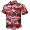 Camicie casual da uomo jayh camicie hawaiane camicie a manica corta floreale a manica corta giù camicia tropicale per uomo spiaggia di vacanza estiva aloha tshirt 240424