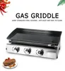 Gas Gas Gas Grill 4 Burners LPG Griddle Plancha из нержавеющей стали.