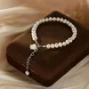 Braccialetti di fascino Fashon Bracciale di perla bianca Real Bangles di acqua dolce per donne Regalo di tendenza dei gioielli