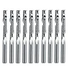 Shavers 10pcs 3.175mm Shank Single Flute Spiral Milling Cutter Tungsten Carbide Engraving Router Bits Cnc Tools for Acrylic Wood Mdf