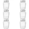 Förvaringsflaskor 6 pack glas murare burkar konservering 17 oz gelé med matkvalitet säker metall lock honung bröllop gynnar dusch diy krydda