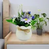 Dekorative Blumen farbenfrohe simulierte Pflanze elegante künstliche Topfpflanzen für Home Office Decor 5 Blumenkopftisch Herzstück Innenräume