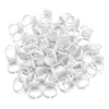 偽まつげ100pcs使い捨てリングajustable v shape glue ring for Extension for bolume fansネイルアート接着剤ホルダーota52