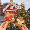 Formen 1PC Weihnachtskekse Schimmelkarton -Hirsch Schneeflocken Edelstahl Keksschneiderform für Navidad Party Supply DIY Backwerkzeuge