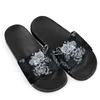 Pantofole elviswords gothic rose cranio femminile ragazze sandali all'aperto sandali non slittati neri piatti zapatos