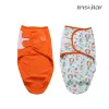 ドレスインスラー2 PC/セットベビー寝袋COCOON新生児幼児綿の編みベイビースワドルラップブランケット睡眠袋07か月