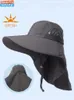 Szerokie brzegowe czapki wiadra czapki damskie słone w kapelusz wielkie okapy hat rybołówstwo męskie sportowe sport
