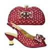 Dress Shoes Italian Shoe And Bag Set For Party In Women Elegant With Fashion Wedding Bride