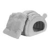 Mats Caterpillar en forme de maison en peluche lit pour animaux