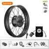 Del Bafang Fat Ebike 48V 1000W 750W bakre 20 "26" Hjulnav Motor Electric Bicycle Conversion Kit Diy DC Powerful Snow Bike Engine