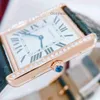 Ratten som arbetar automatiska klockor Carter Medium Tank 18K Rose Gold Set English Watch for Women W5200025