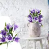 Fleurs décoratives Lily Flower Artificial Potted Decoration Wedding Paper Dry Paper Roses Plat