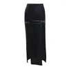 Kjolar Internet Celebrity JY21507 Gothic Party Slim Fit Long Dress