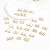 Stud Earrings Women's Jewelry 26 English Letter Copper Micro-set Zircon Fashion Temperament Party Holiday Gifts