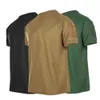 T-shirts tactiques T-shirt T-shirt T-shirt Military T-shirt Summer Unisexe Sports Séchage rapide Neck Col Short Randing Randing Tentrand T-shirt 240426