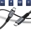 Opladers USB 4 kabel Thunderbolt 3 kabel 100W 3.1 snelle PD -kabel Emark 40 Gbps 8K/60Hz voor boek Pro USB Type C Charger Data Cable