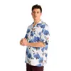 남자의 캐주얼 셔츠 열대 벌새 3D 인쇄 셔츠 남자 옷 캐주얼 하와이 동물 동물 짧은 소매 작은 새 블라우스 알로하 버튼 탑 240424