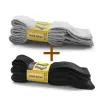 Boots 3 pairs Pack Thermal Work Sock, Thick Winter Terry Warm Endurance Crew Sock for Men/Women, Black and Gray