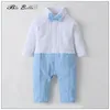 Kledingsets Boy Babykleding Set 3-18m Born Soild Coat Romper Kids Boys Birthday Doop Toddler Wedding Year Gentlemen