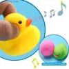 Sand Play Water Fun 4 pieces of childrens duck bathing toys bath duck toys colored rubber ducks family squeezed ducks baby shower toys Q240426