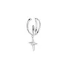 Charme 1pc Cristal de cores prateado brilhante cruzamento de manguito de manguito de manguito de manguito de boneco para mulheres rrotróides jóias de piercing de cartilagem falsa