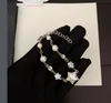 Pierścień bransoletki dla kobiet moda mody złoty urok perłowy kryształowy kryształowy rękaw