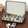 Fall 6/10/12 SLOTS WRIST WACK Box Travel Watch Holder Storage Case Organizer Black Zipper Pu Leather Watch Smyckeslådor Display Box