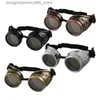 Zonnebrillen 2024 Nieuwe creatieve zonnebril retro -stijl stoom punk bril lassen punk glazen rollen spelen UV400 glazen oculos de sol q240425