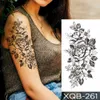 Tattoo Transfer Flower Blooming Waterproof Temporary tatooo Sticker Peony Orchid Lily Rose Beauty Arm tatoo Body Art Fake tatooo Black Man Women 240427