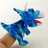 30 cm Dinosaurier Handpuppen lebensechte Triceratop Tyrannosaurus Rex Handpuppen Plüschspielzeug Puppe für Kinder Erwachsene 240417