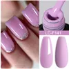 Nagellack lilycute rosa lila gel nagellack 184 färger semi permanent för manikyr bas matt topprock blöt av nagelkonst uv gel lack y240425