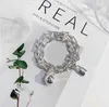 Tiffaysdijia style ball lock U-shaped Bracelet double layer