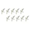 Flores decorativas 10 PCs Mini figuras fadas Little White Pigeon Modelo