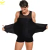 Pants Lazawg Men's Shapewear Slimming Tank Tops Compression Mage Control Body Shaper Top Fat Burner Träning Sport Träning Fiess