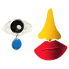 Stud Earrings For Women Trendy Exaggerated Funny Color Eyes Nose Mouth Features Acrylic Ear Studs Accessories