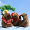 Keychains kawaii capybara en peluche porte-clés mignon décor de sac suspendu animaux créatifs keyring farced dold cadeau cadeau