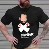 Herren-T-Shirts Interessanter Retro CM Punk Hölle gefroren hochwertiges Baumwoll-T-Shirt für amerikanische Profi Wrestler World Top T240425